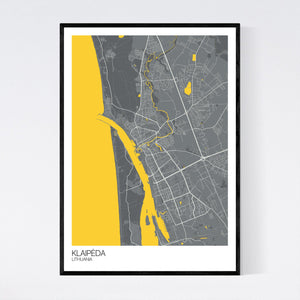 Klaipėda City Map Print