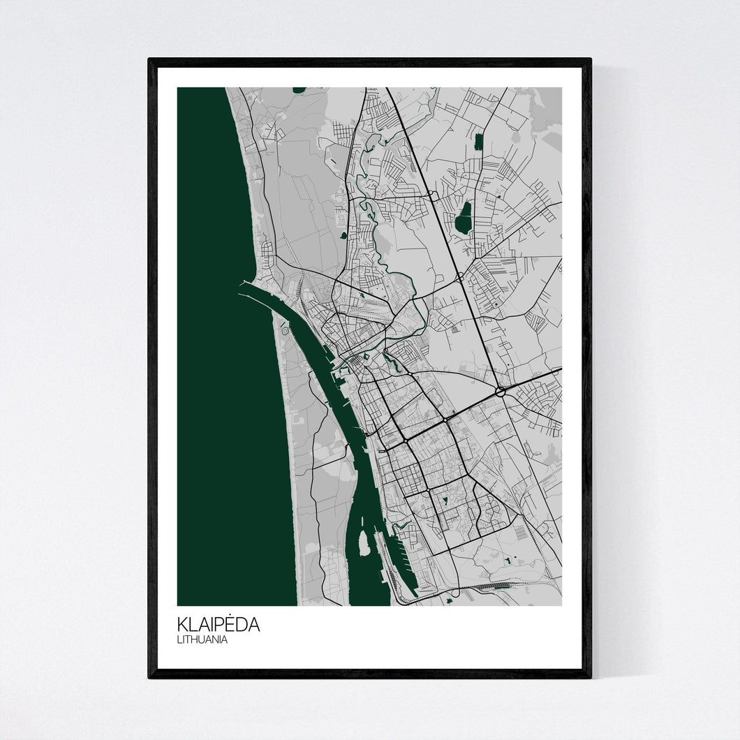 Klaipėda City Map Print