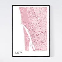 Load image into Gallery viewer, Klaipėda City Map Print
