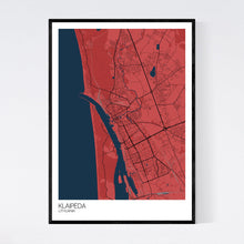 Load image into Gallery viewer, Klaipėda City Map Print