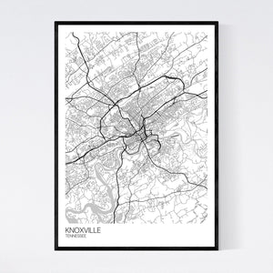 Knoxville City Map Print