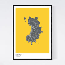 Load image into Gallery viewer, Ko Tao Island Map Print