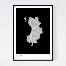 Load image into Gallery viewer, Ko Tao Island Map Print