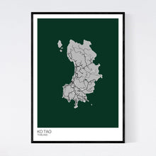Load image into Gallery viewer, Ko Tao Island Map Print