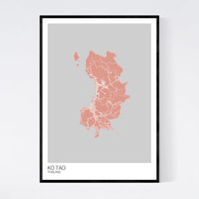 Load image into Gallery viewer, Ko Tao Island Map Print