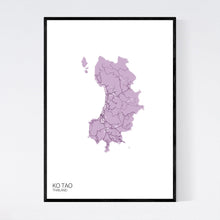Load image into Gallery viewer, Ko Tao Island Map Print
