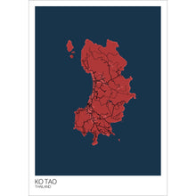 Load image into Gallery viewer, Map of Ko Tao, Thailand