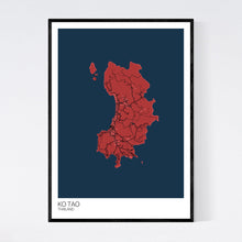 Load image into Gallery viewer, Map of Ko Tao, Thailand