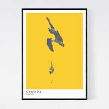 Load image into Gallery viewer, Koh Phi Phi Island Map Print