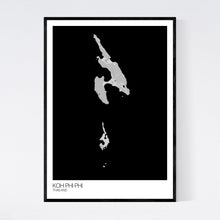 Load image into Gallery viewer, Koh Phi Phi Island Map Print