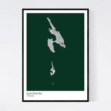 Load image into Gallery viewer, Koh Phi Phi Island Map Print