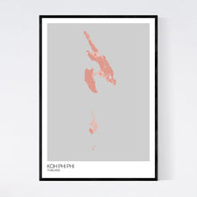 Load image into Gallery viewer, Koh Phi Phi Island Map Print