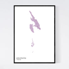 Load image into Gallery viewer, Koh Phi Phi Island Map Print