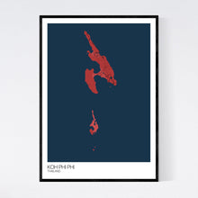 Load image into Gallery viewer, Koh Phi Phi Island Map Print