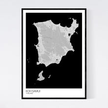 Load image into Gallery viewer, Koh Samui Island Map Print