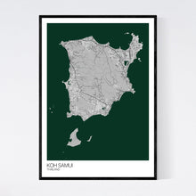 Load image into Gallery viewer, Koh Samui Island Map Print