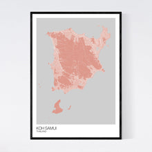 Load image into Gallery viewer, Koh Samui Island Map Print