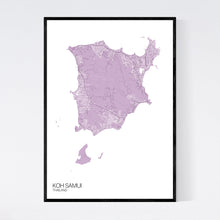 Load image into Gallery viewer, Koh Samui Island Map Print