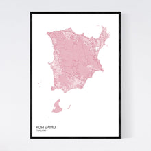 Load image into Gallery viewer, Koh Samui Island Map Print