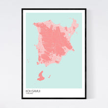 Load image into Gallery viewer, Koh Samui Island Map Print