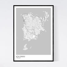 Load image into Gallery viewer, Koh Samui Island Map Print