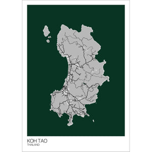 Map of Koh Tao, Thailand
