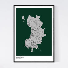 Load image into Gallery viewer, Map of Koh Tao, Thailand