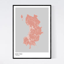 Load image into Gallery viewer, Koh Tao Island Map Print