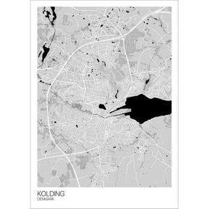 Map of Kolding, Denmark