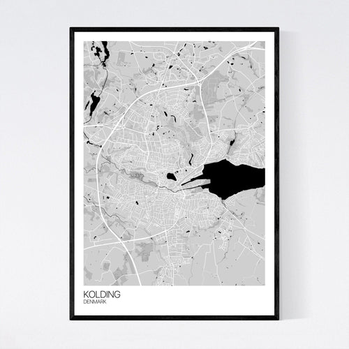 Map of Kolding, Denmark