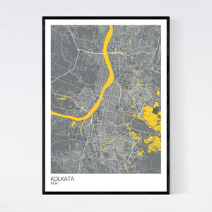 Kolkata City Map Print
