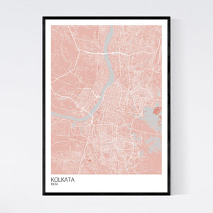Kolkata City Map Print
