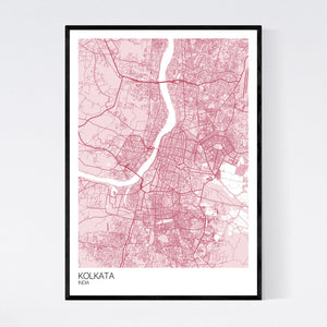 Kolkata City Map Print