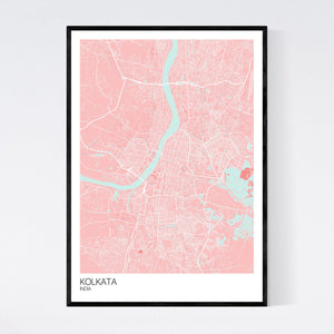 Kolkata City Map Print