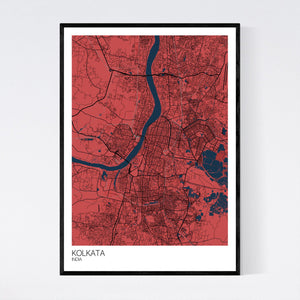 Kolkata City Map Print