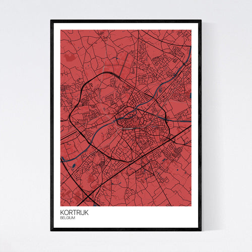 Map of Kortrijk, Belgium