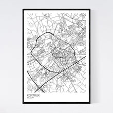Load image into Gallery viewer, Kortrijk City Map Print