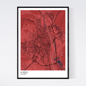 Košice City Map Print
