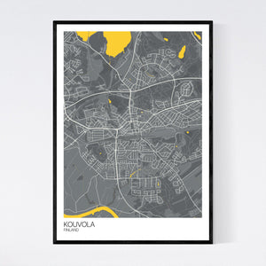Kouvola City Map Print