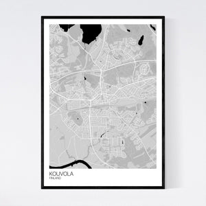 Kouvola City Map Print