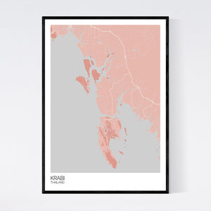 Krabi Region Map Print