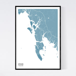 Map of Krabi, Thailand