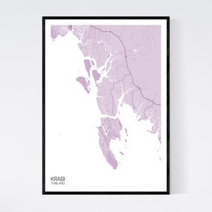 Krabi Region Map Print