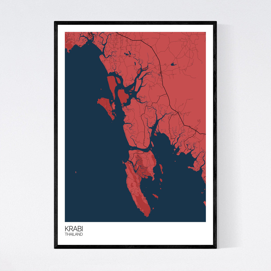 Krabi Region Map Print