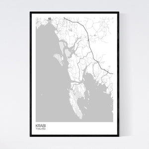 Krabi Region Map Print