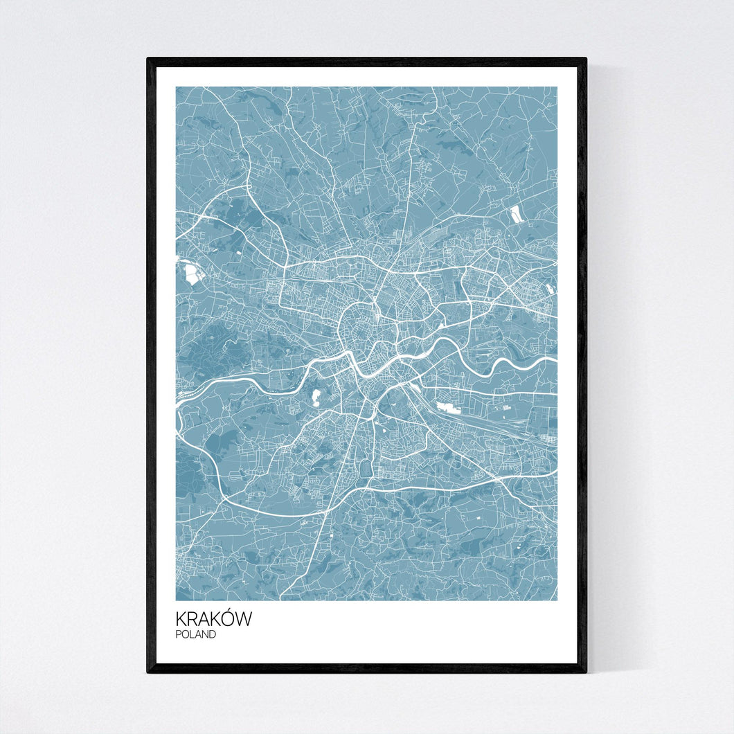 Kraków City Map Print