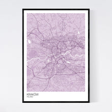Load image into Gallery viewer, Kraków City Map Print
