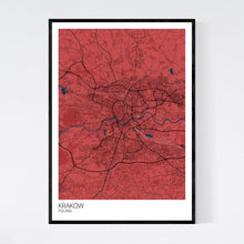 Load image into Gallery viewer, Kraków City Map Print