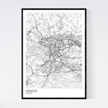Load image into Gallery viewer, Kraków City Map Print