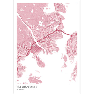 Map of Kristiansand, Norway